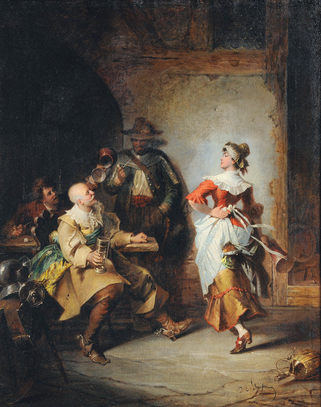 Invitation to the Dance, vintage artwork by Paul Emanuel Gaisser, 12x8" (A4) Poster