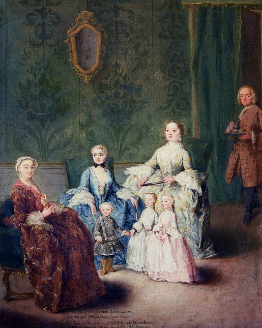 The Sagredo Family, vintage artwork by Pietro Longhi, 12x8" (A4) Poster