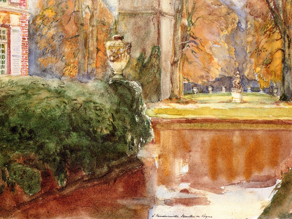 The French Garden, Breau, vintage artwork by Walter Gay, 12x8" (A4) Poster