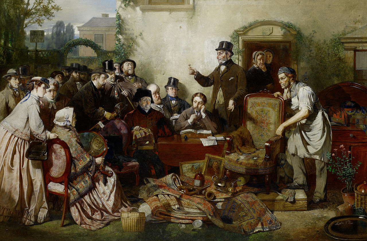 The captain's auction, vintage artwork by John Ritchie, 12x8" (A4) Poster