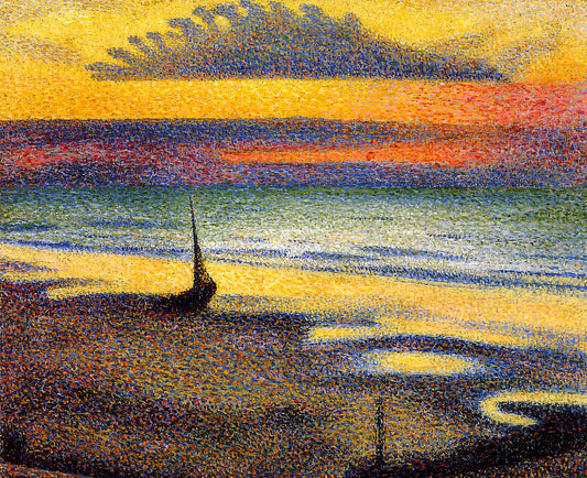 On the beach by Georges Lemmen,A3(16x12")Poster
