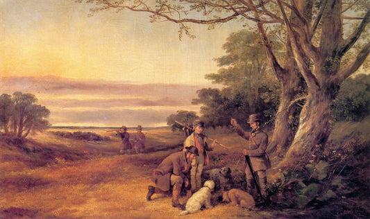 Rabbit Shooting, vintage artwork by Edmund Aylburton Willis, A3 (16x12") Poster Print