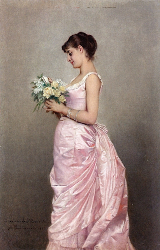 Getting Ready for the Ball, vintage artwork by Auguste Toulmouche, 12x8" (A4) Poster