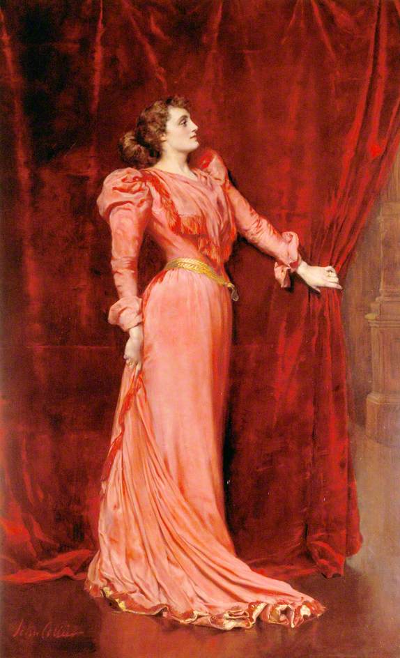 Julia Neilson-Terry as Drusilla Ives in 'The Dancing Girl', vintage artwork by John Maler Collier, 12x8" (A4) Poster