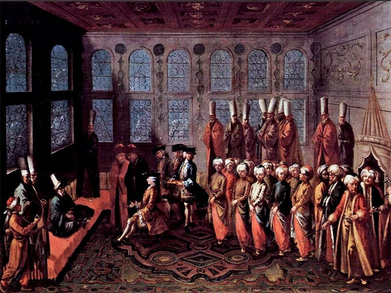 The Concert of the Sultan, vintage artwork by Attributed to Carle van Loo, 12x8" (A4) Poster
