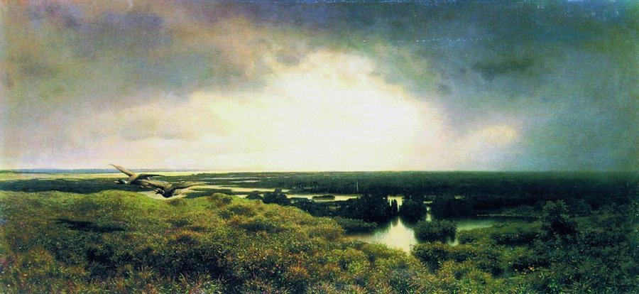 The Swamp, vintage artwork by Petr Sukhodolsky, 12x8" (A4) Poster