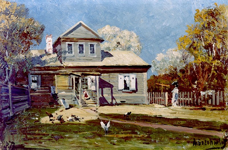 The Artist's Summer Cottage, vintage artwork by Alexei Bogoliubov, 12x8" (A4) Poster