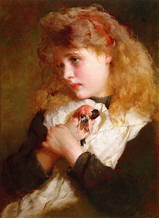 Favorite Pet, vintage artwork by George Elgar Hicks, 12x8" (A4) Poster