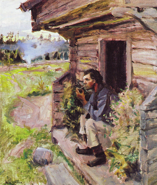 Evening Peace, vintage artwork by Akseli Gallen-Kallela, 12x8" (A4) Poster