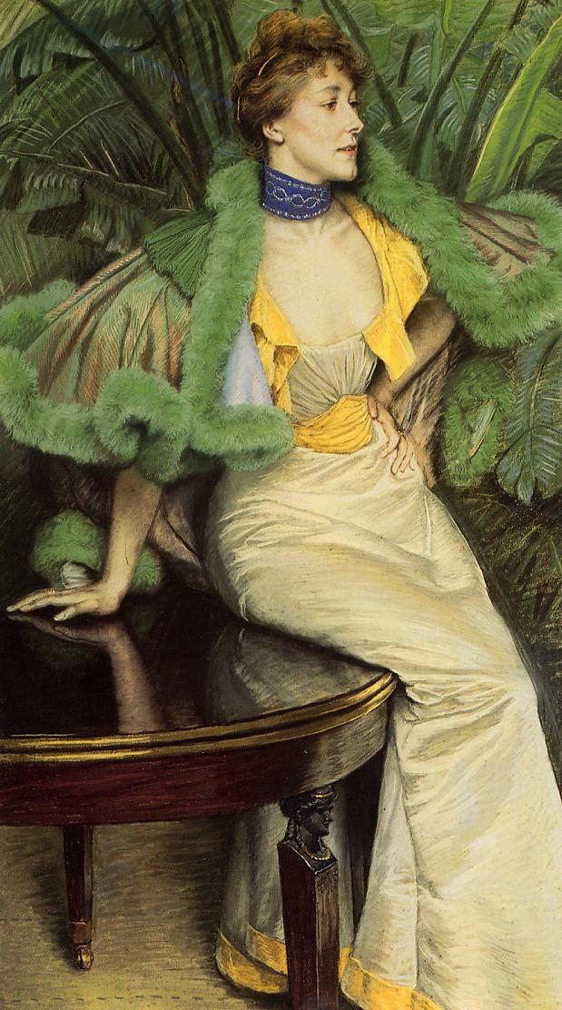 The Princess of Broglie, vintage artwork by James Tissot, 12x8" (A4) Poster