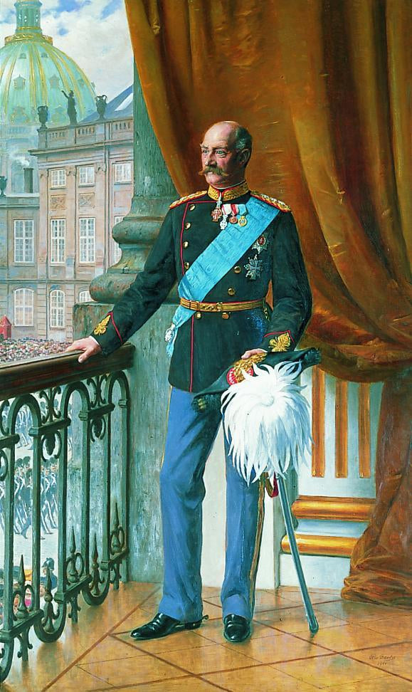 King Frederik VIII of Denmark, vintage artwork by Otto Bache, 12x8" (A4) Poster
