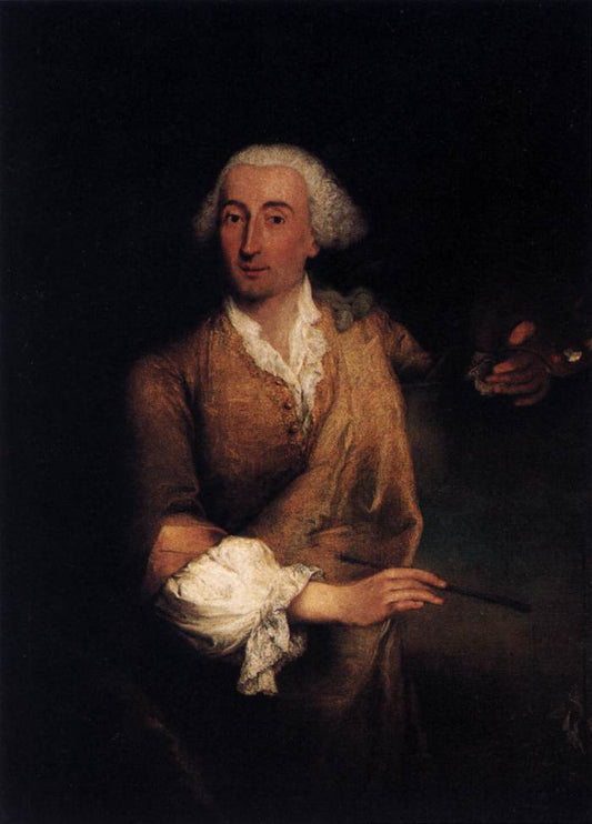 Portrait of Francesco Guardi, vintage artwork by Pietro Longhi, 12x8" (A4) Poster