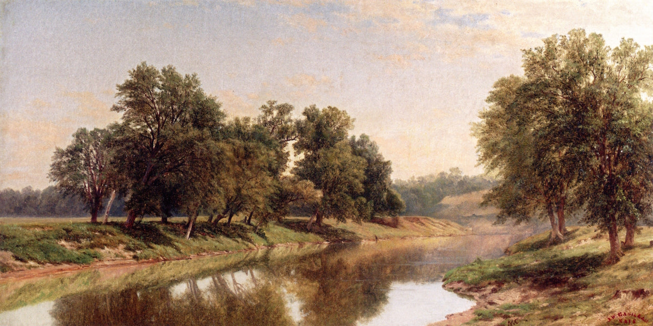 River Reflections, vintage artwork by John W. Casilear, A3 (16x12") Poster Print