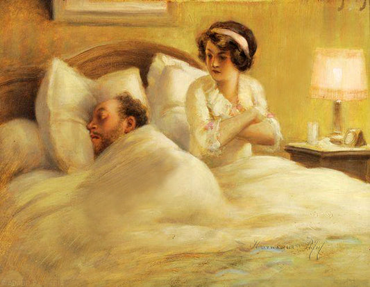 L'Épouse outragee, vintage artwork by Albert Guillaume, 12x8" (A4) Poster