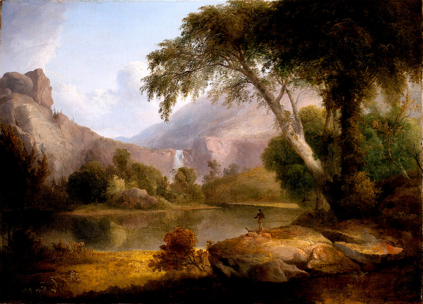 White Mountains, New Hampshire, vintage artwork by Thomas Doughty, A3 (16x12") Poster Print