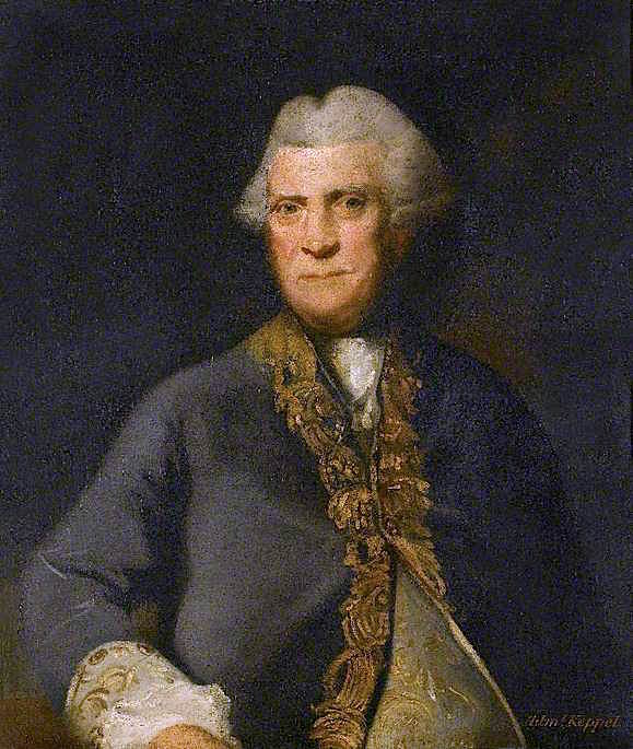 Admiral Keppel, vintage artwork by Sir Nathaniel Dance-Holland, 12x8" (A4) Poster