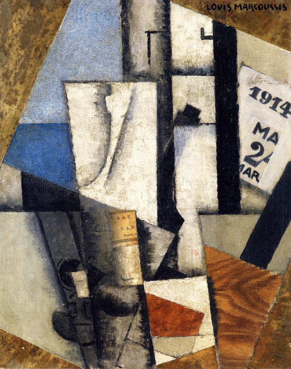 Still Life with Ephemeris, vintage artwork by Louis Marcoussis, 12x8" (A4) Poster