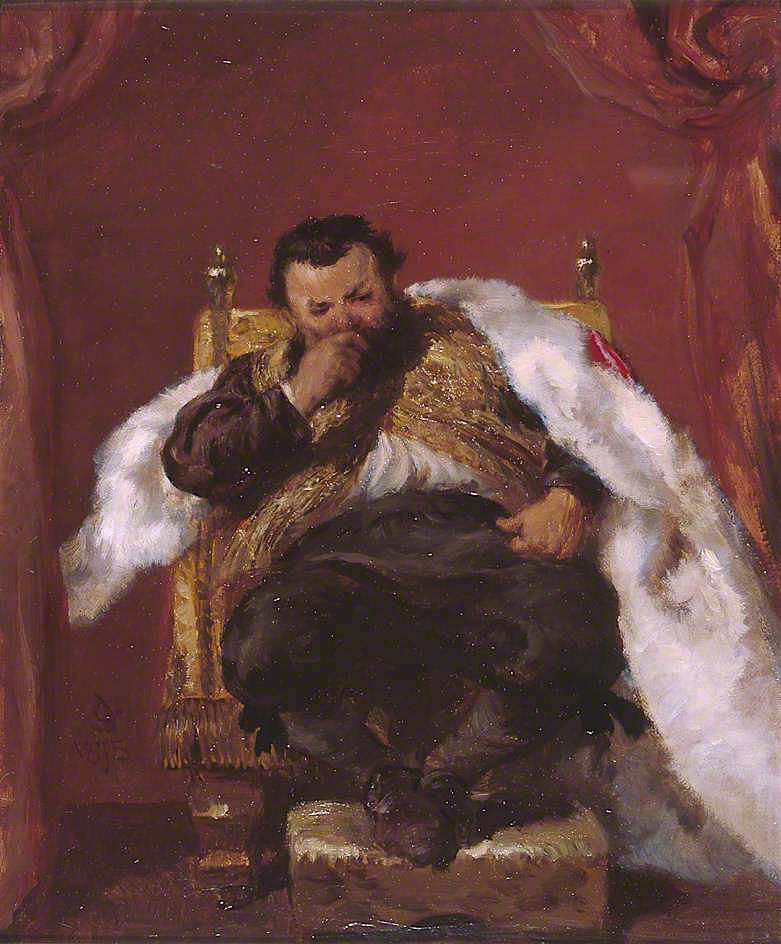 Don Sancho Panza, Governor of Barataria, vintage artwork by Sir John Gilbert, A3 (16x12") Poster Print