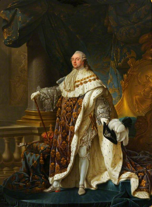 Louis XVI (1754–1793), King of France, vintage artwork by Antoine-Francois Callet, 12x8" (A4) Poster