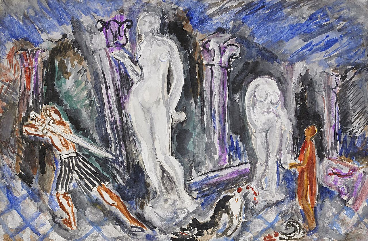 Alkibades, vintage artwork by Nils Dardel, 12x8" (A4) Poster
