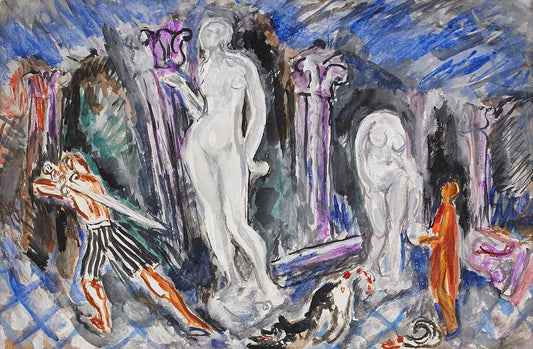 Alkibades, vintage artwork by Nils Dardel, 12x8" (A4) Poster