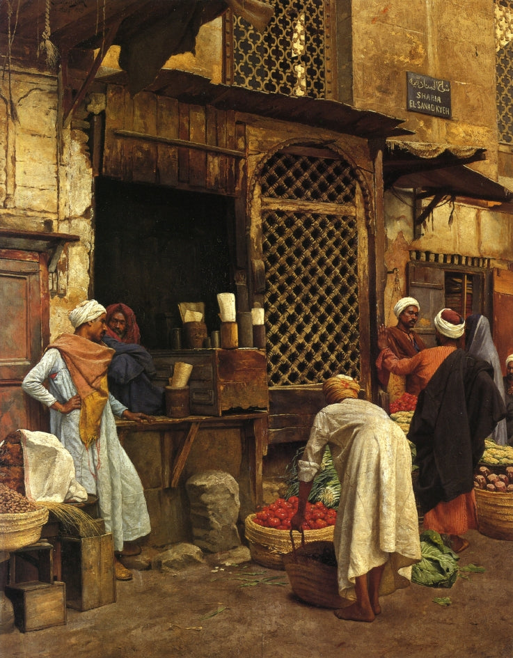 Sharia El-Sanadkyeh by Ludwig Deutsch,A3(16x12")Poster