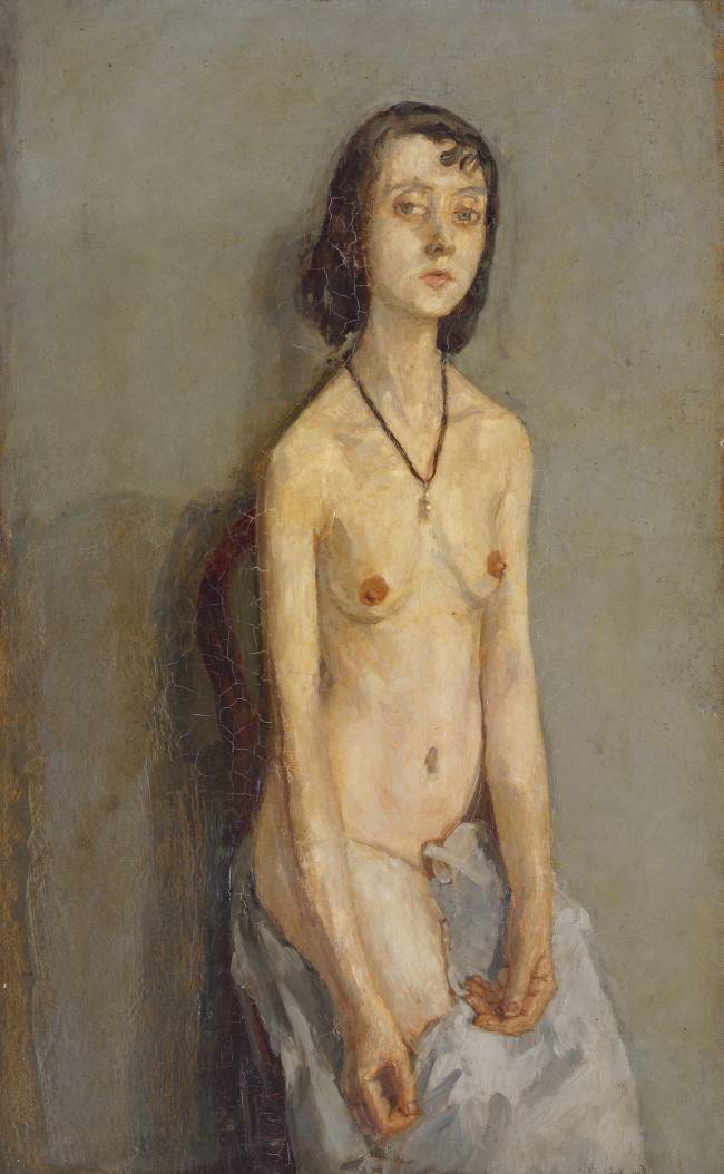 Nude Girl, vintage artwork by Gwen John, 12x8" (A4) Poster