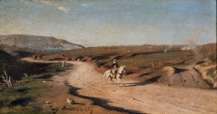 North African Landscape, vintage artwork by Eugène Fromentin, A3 (16x12