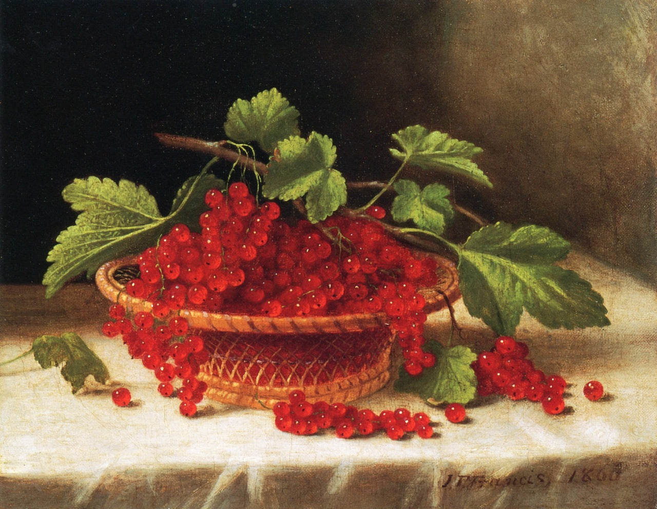 Still Life with Currants, vintage artwork by John F. Francis, A3 (16x12") Poster Print