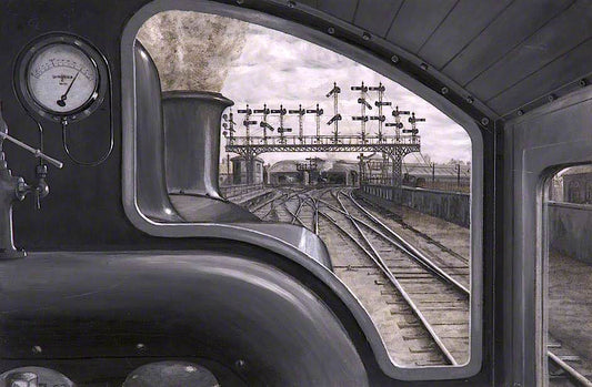 View of York Station, vintage artwork by Herbert William Garratt, 12x8" (A4) Poster
