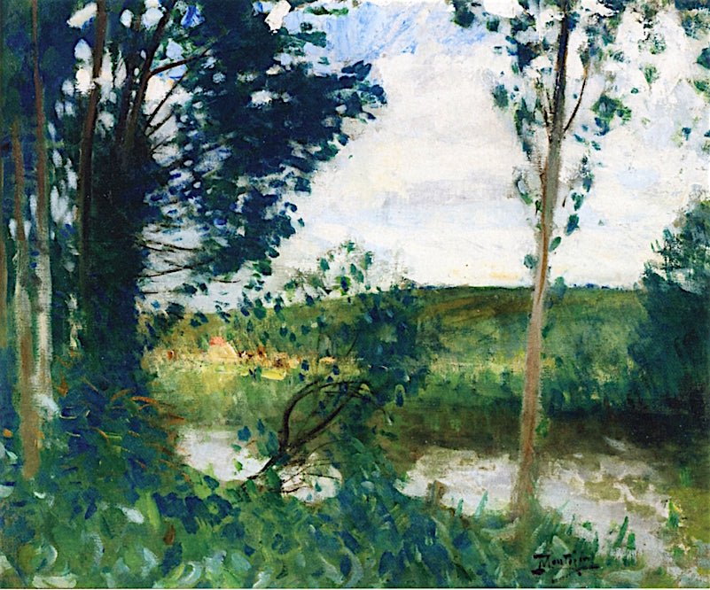 Banks of the River by Pierre-Eugène Montézin,16x12(A3) Poster