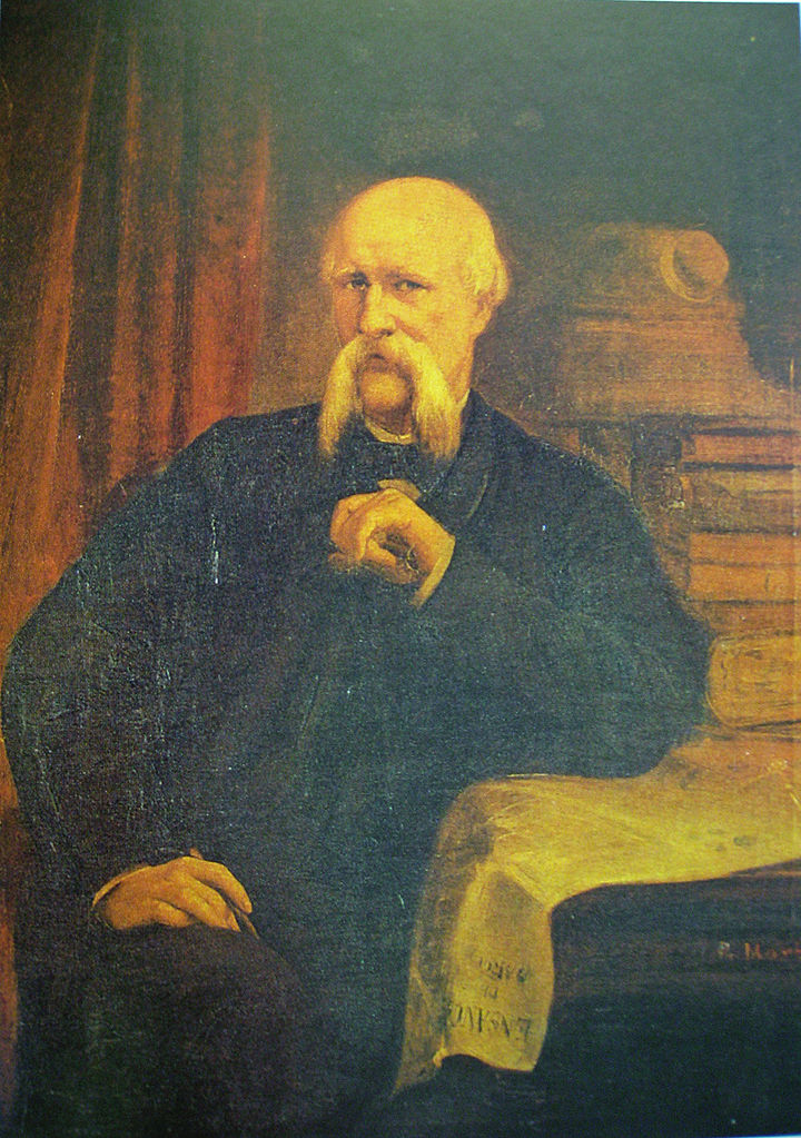 Portrait of Ildefons Cerdà, vintage artwork by Ramon Marti Alsina, 12x8" (A4) Poster