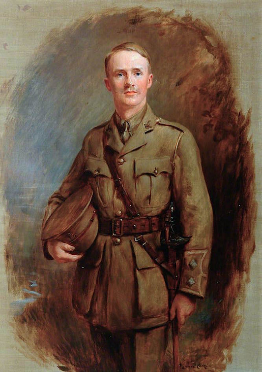 Second Lieutenant Percy Orde-Powlett, 4th Battalion, vintage artwork by Lance Calkin, 12x8" (A4) Poster