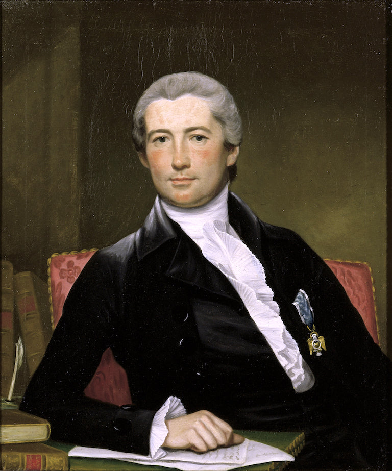 Portrait of General Giles, vintage artwork by Joseph Wright, 12x8" (A4) Poster