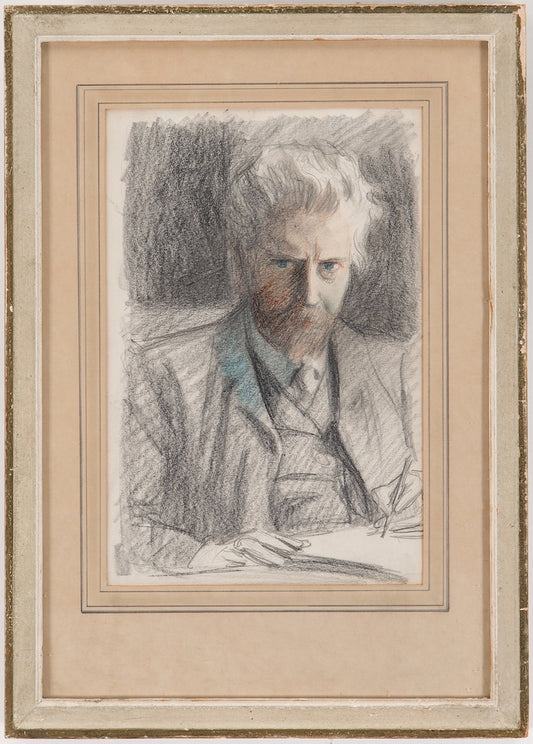 Self Portrait (study), vintage artwork by Oscar Gustaf Bjorck, 12x8" (A4) Poster