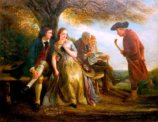 The Hawthorn Bush, vintage artwork by Charles West Cope, A3 (16x12") Poster Print
