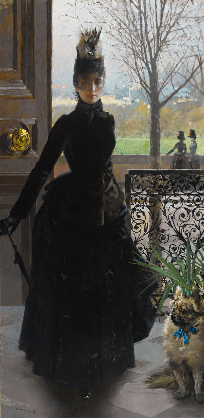 Elegant Lady Entrance by Vittorio Matteo Corcos,A3(16x12