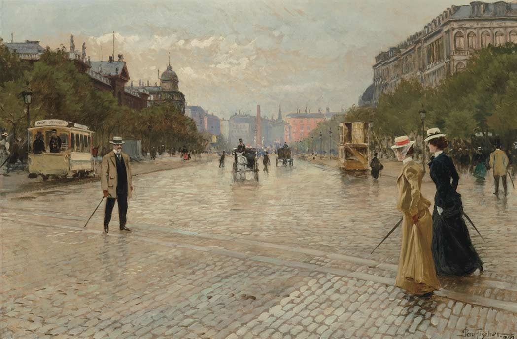 ew of the Frihedsstotten, Copenhagen by Paul-Gustave Fischer,A3(16x12")Poster