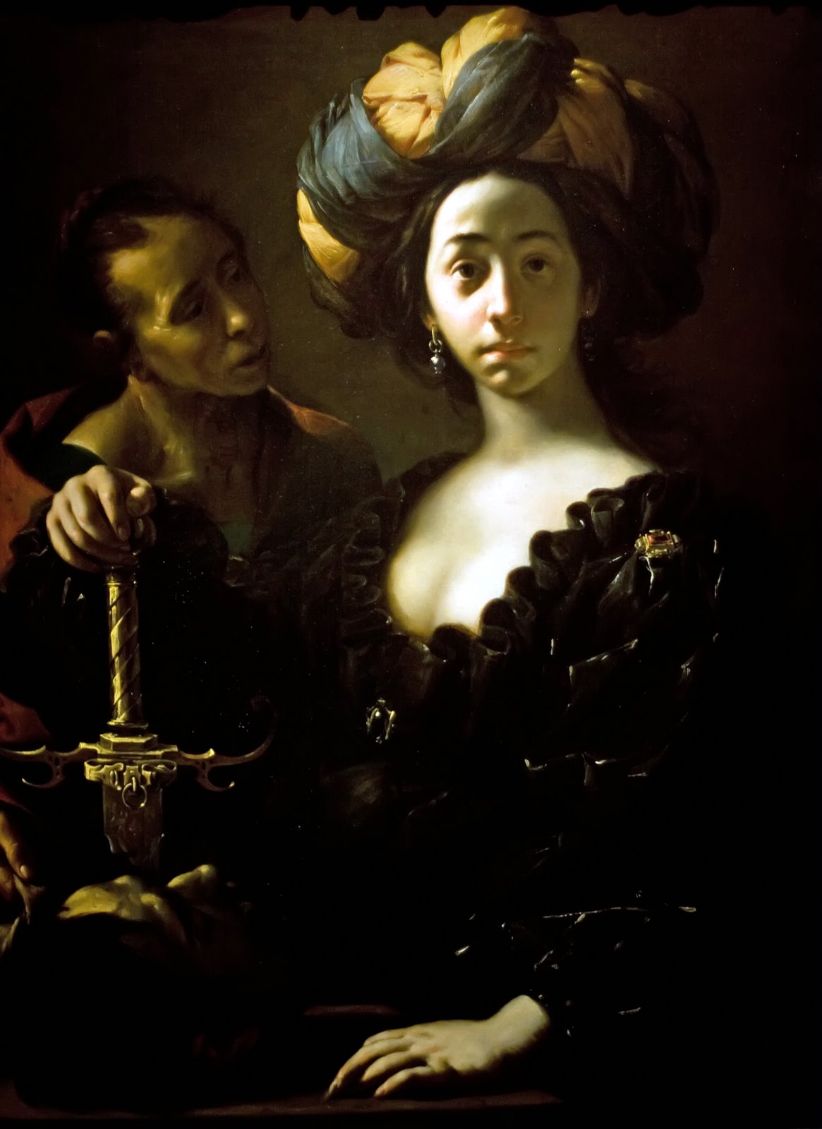 Judith holding the Head of Holophernes, vintage artwork by Francesco Cairo, 12x8" (A4) Poster