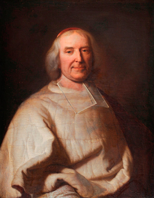 Portrait of Cardinal de Fleury, vintage artwork by Hyacinthe Rigaud, 12x8" (A4) Poster