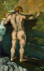 Bather and Rocks, vintage artwork by Paul Cezanne, 12x8" (A4) Poster