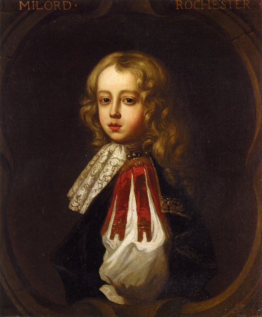 Portrait of Charles, Lord Wilmot, Son of Henry, Earl of Rechester, when a Child, vintage artwork by Thomas Hawker, 12x8" (A4) Poster