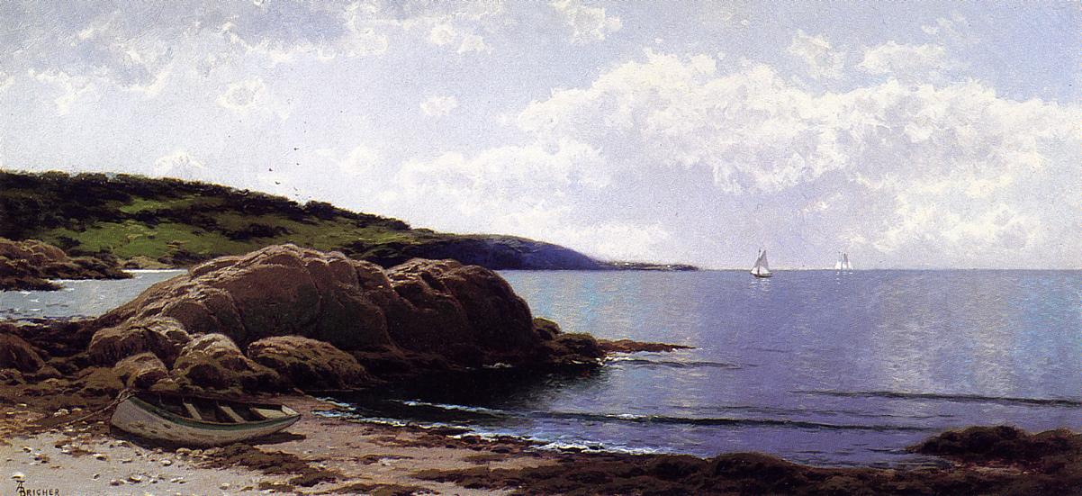 Baily's Island, Maine, vintage artwork by Alfred Thompson Bricher, 12x8" (A4) Poster