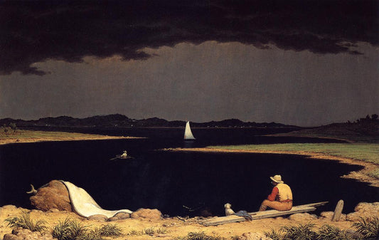 Approaching Thunder Storm, vintage artwork by Martin Johnson Heade, A3 (16x12") Poster Print