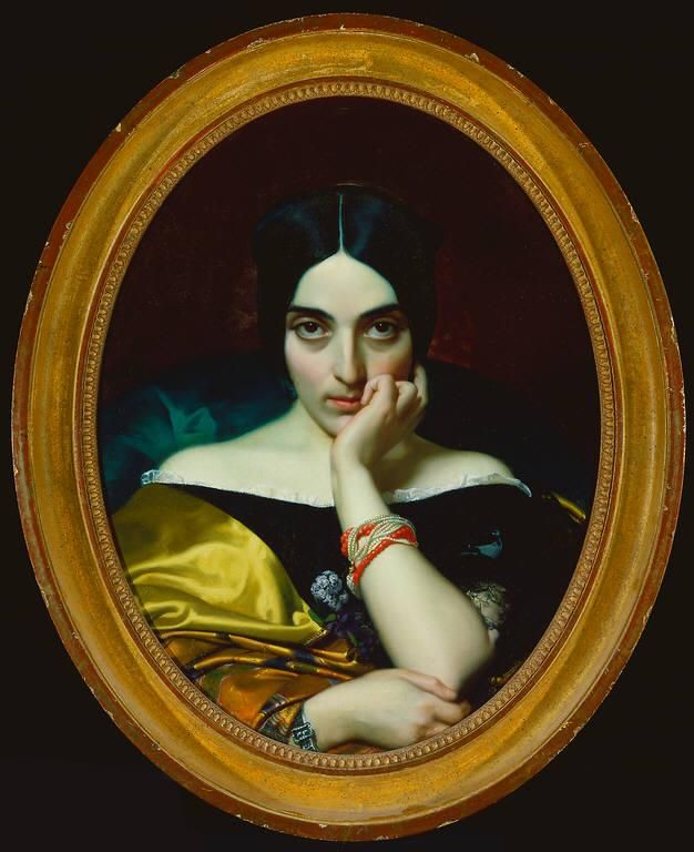 Portrait of Madame Alphonse Karr, vintage artwork by Henri Lehmann, A3 (16x12") Poster Print