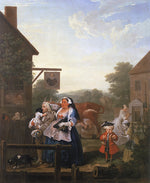 Four Times Of Day: Evening, vintage artwork by William Hogarth, 12x8" (A4) Poster
