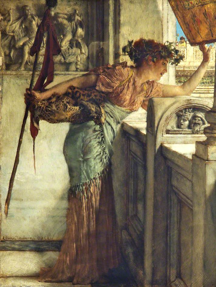 A Bacchante (There he is!), vintage artwork by Sir Lawrence Alma-Tadema, 12x8" (A4) Poster