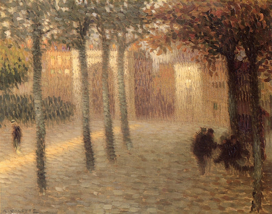 French Square, vintage artwork by Pierre Adolphe Valette, 12x8" (A4) Poster