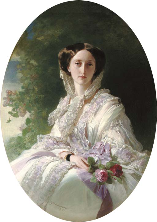 Crown Princess Olga of Württemberg, vintage artwork by Franz Xavier Winterhalter, A3 (16x12") Poster Print