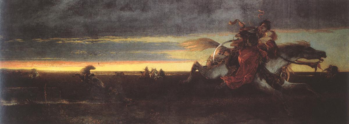 Dobozi and his Spouse, vintage artwork by Viktor Madarász, 12x8" (A4) Poster